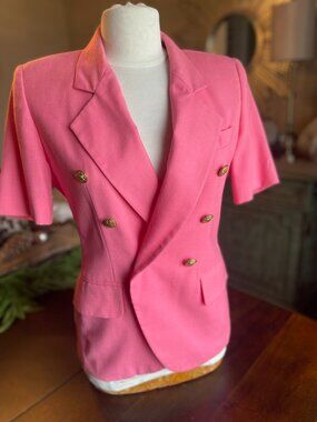 Vintage Classic Oleg Cassini Blazer Pink Size 6